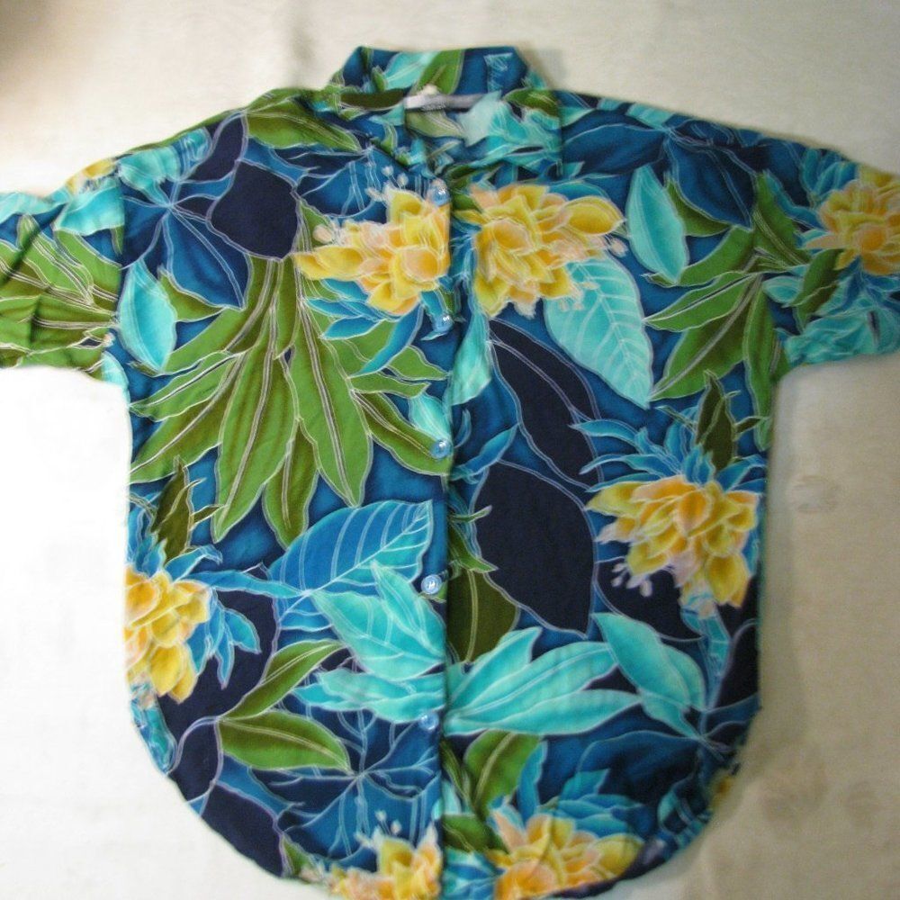 Vintage Melrose Options Floral Hawaiian Shirt